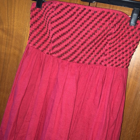 Free People strapless beaded tiered corset dress - Picture 6 of 13